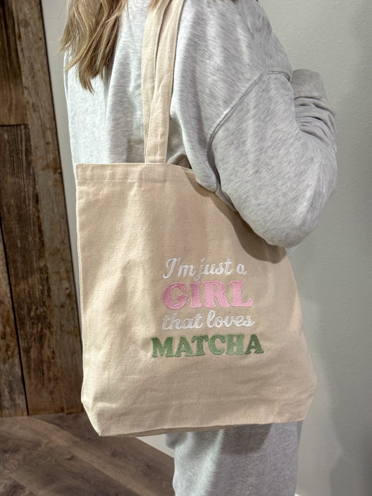 Girl Matcha Tote Bag