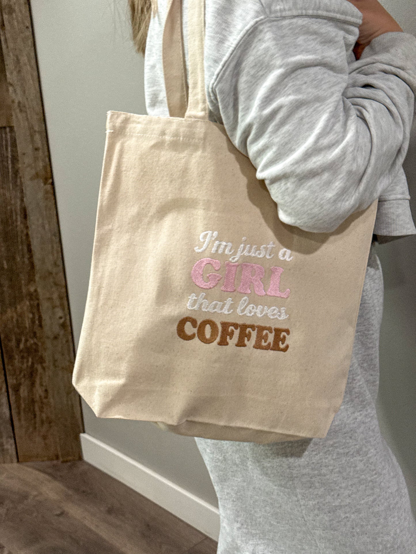 Girl Coffee Tote Bag