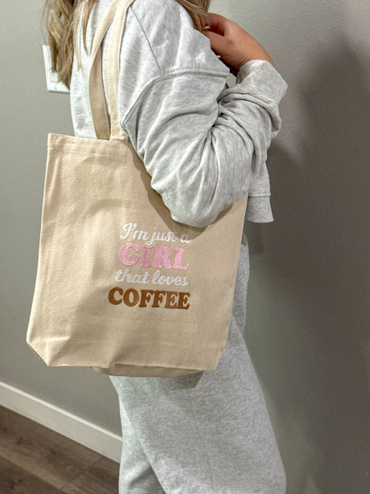 Girl Coffee Tote Bag