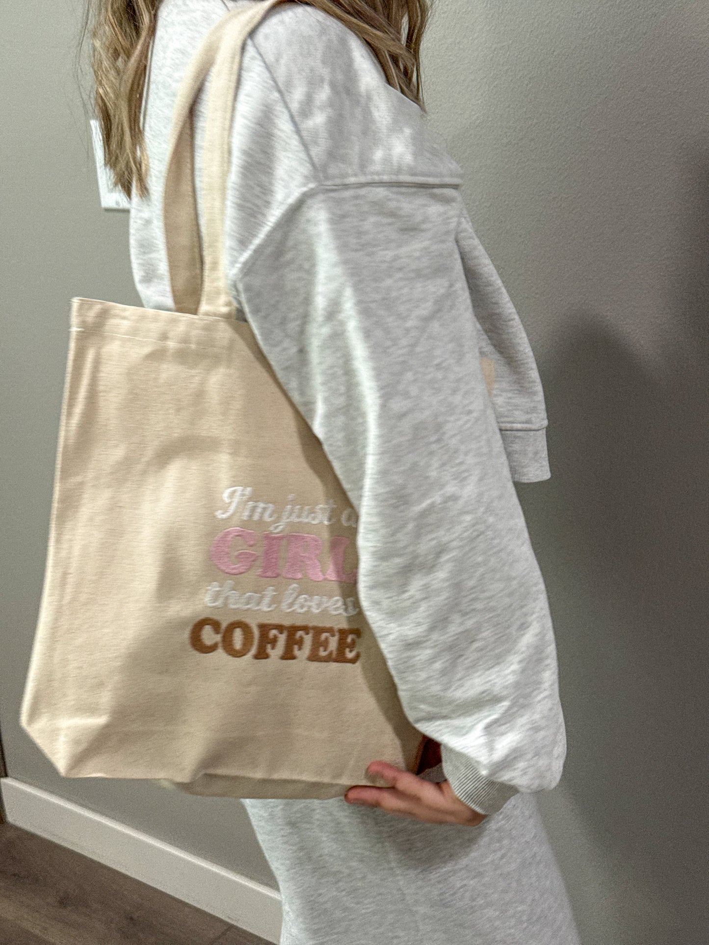 Girl Coffee Tote Bag
