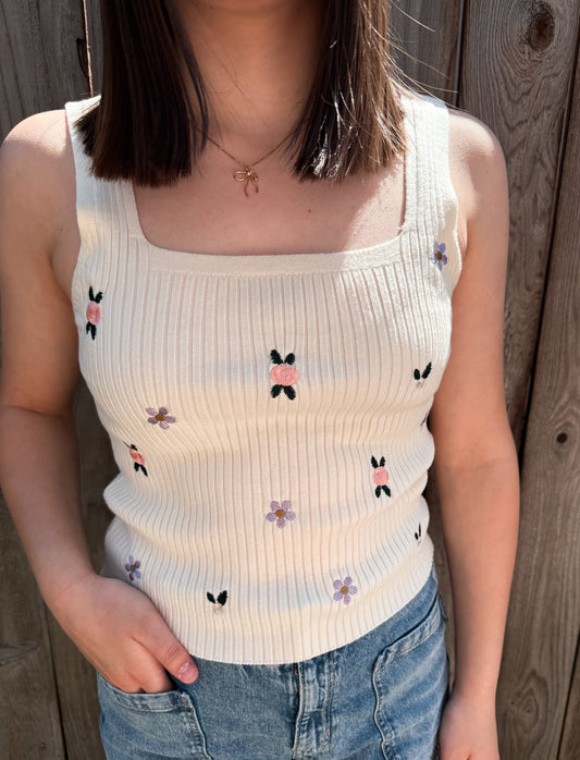 Blossom Tank - Cream