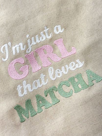 Girl Matcha Tote Bag