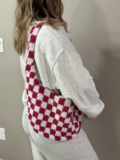 Checkered Crochet Bag