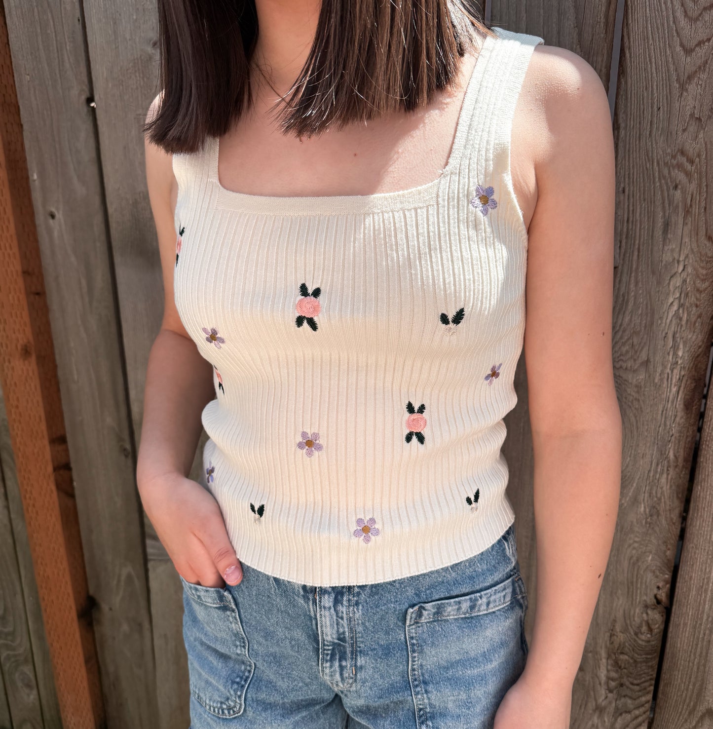 Blossom Tank - Cream